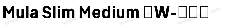 Mula Slim Medium 中W字体转换